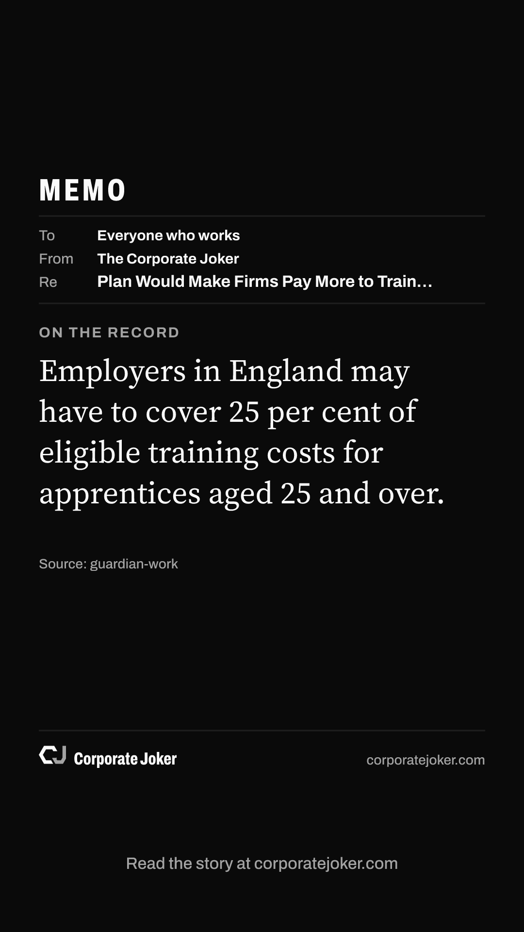 The share card for this story